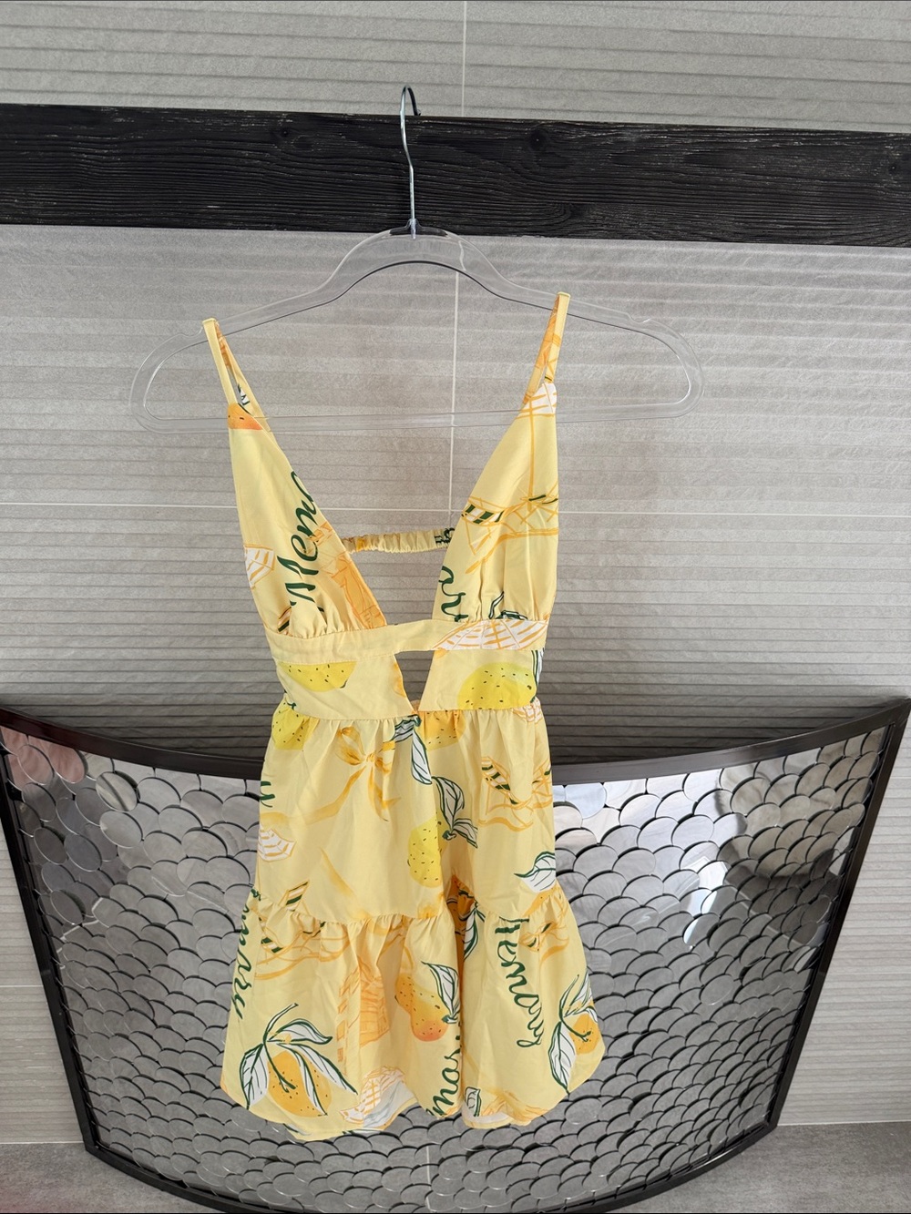 Yellow Lemon Print Sundress